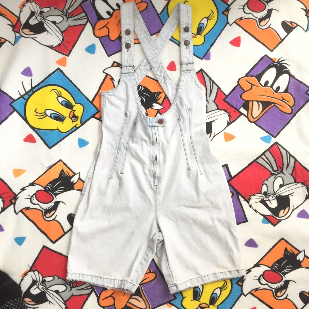 Vintage 90’s distressed overalls